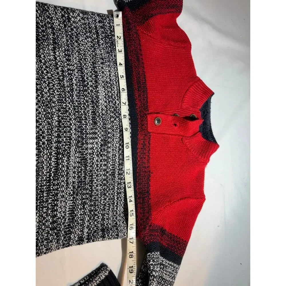 The Slope Red and Black Knit Sweater